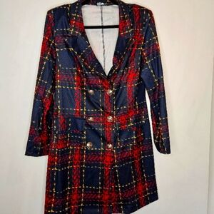 Plaid Checkered Jacket Blazer
